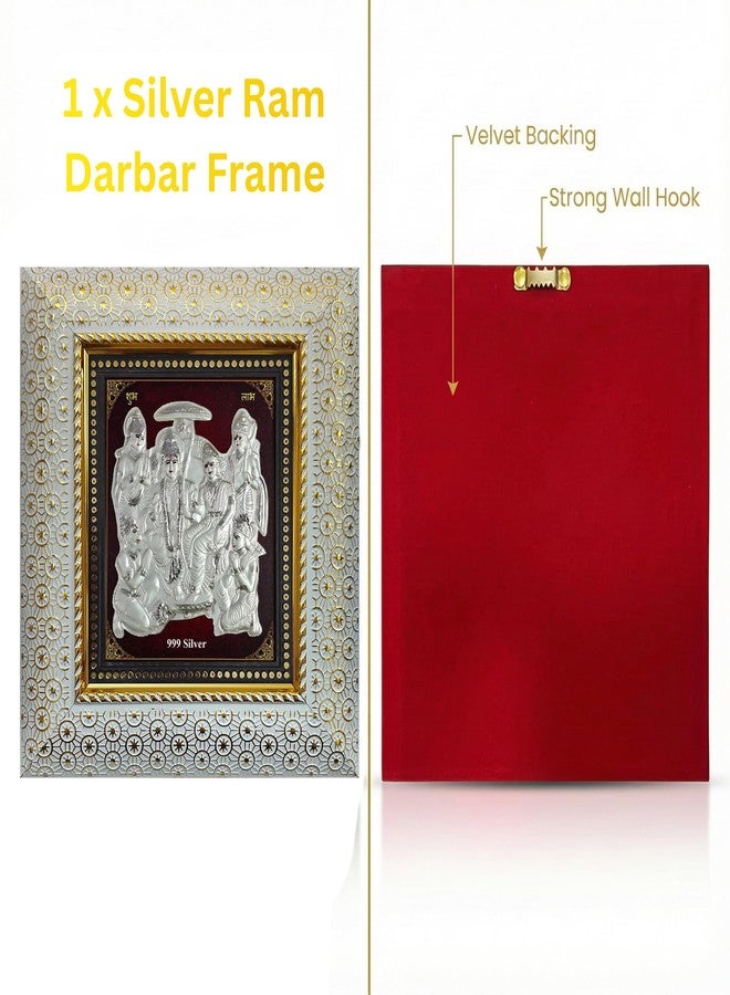 ARTSMINE إطار حائط رام داربار فضي من آرتس ماين - فضة عيار 999 | تشطيب فاخر | ديكور روحي مبارك | مثالي للعبادة والإهداء - وحدة واحدة - Image 4